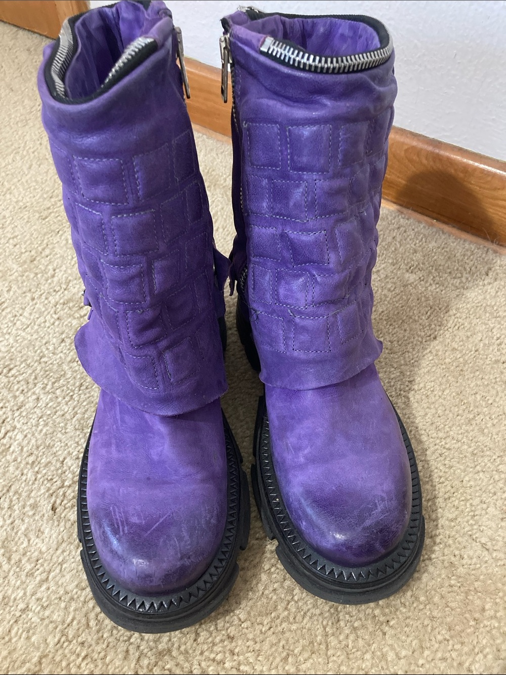 A.S.98 Toxic Purple Lopie Boots Size 7 - Picture 2 of 5